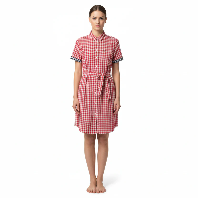 Gingham Button Down Dress