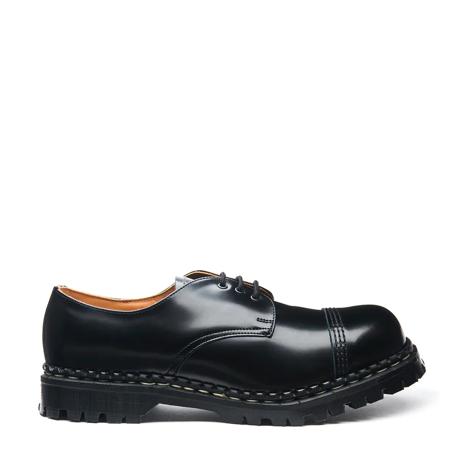 Gripfast Black Hi-Shine Steel Toe Capped Gibson Shoe