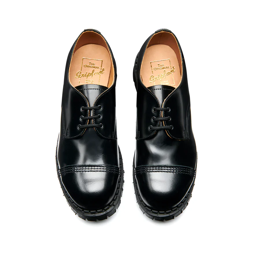 Gripfast Black Hi-Shine Steel Toe Capped Gibson Shoe - Image 2