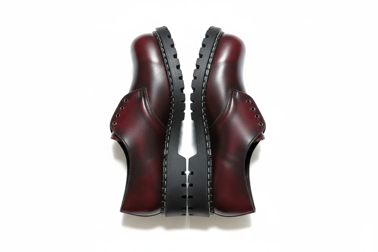 Gripfast Burgundy Leather Steel Cap Shoe - Image 2
