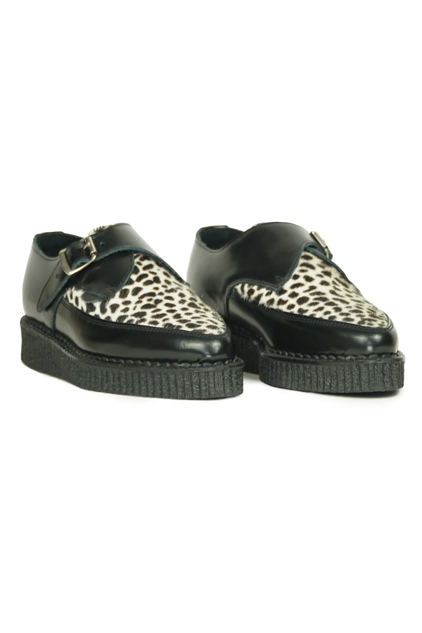 Black Leather Leopard Print - Image 2