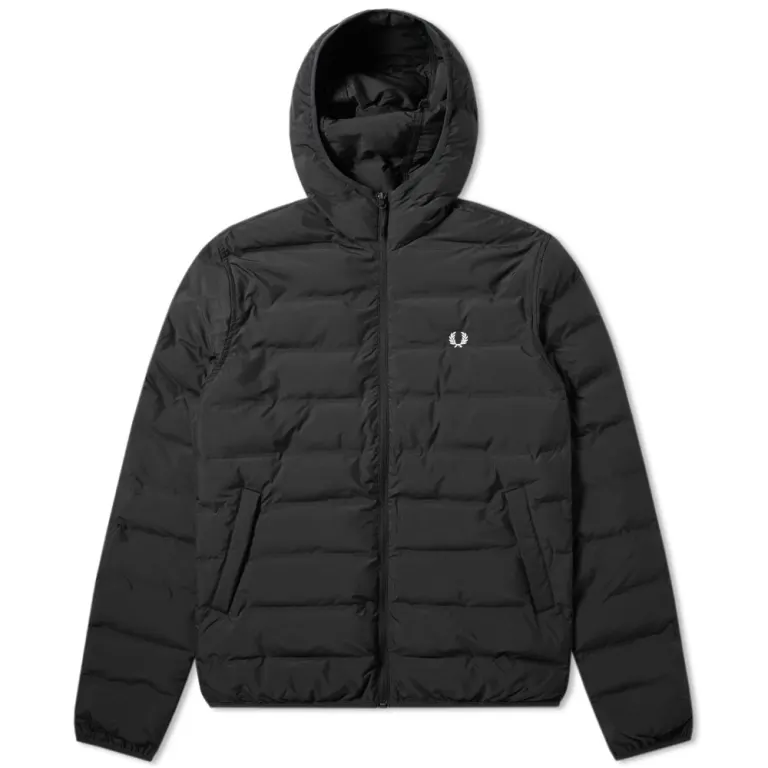 Fred Perry Black Insulated Hooded Brentham Jacket - Image 2