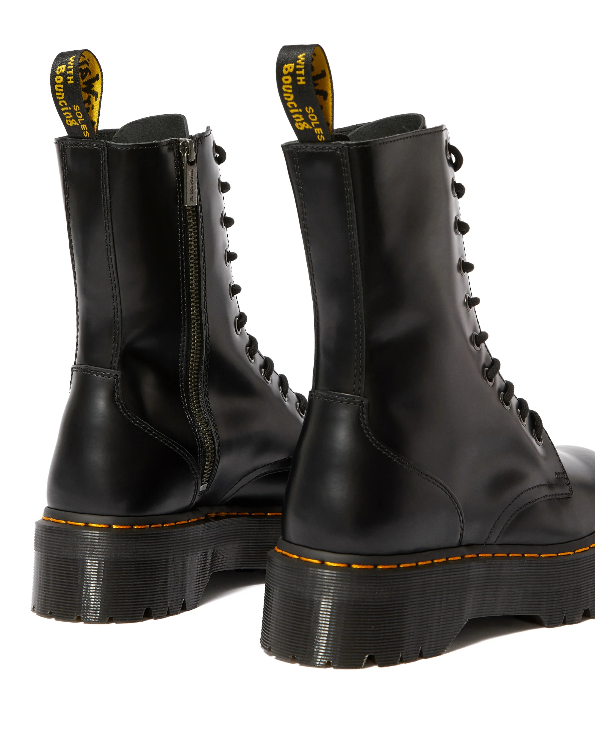 Jadon Hi Black Smooth Platform Boot - Image 4