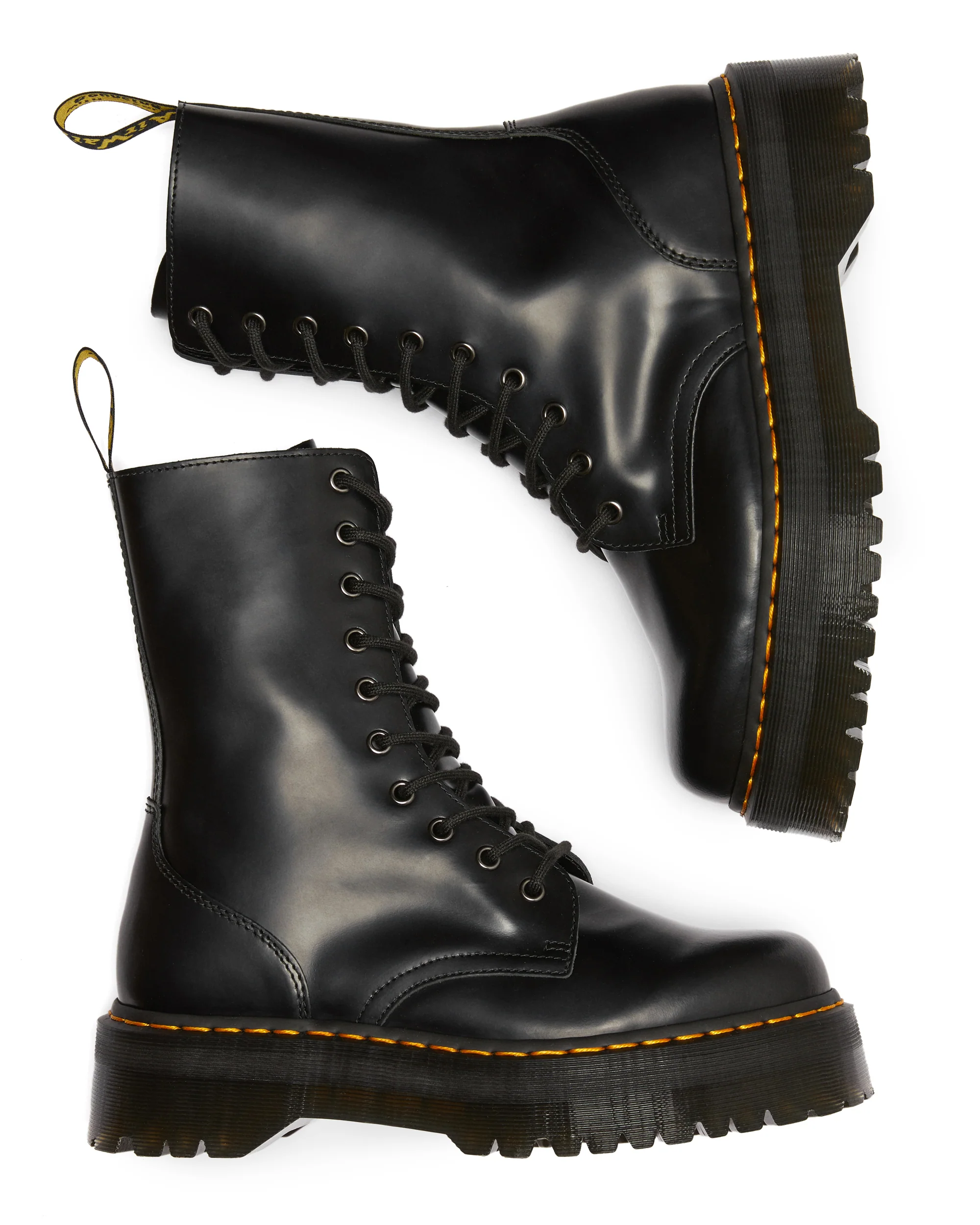 Jadon Hi Black Smooth Platform Boot - Image 8