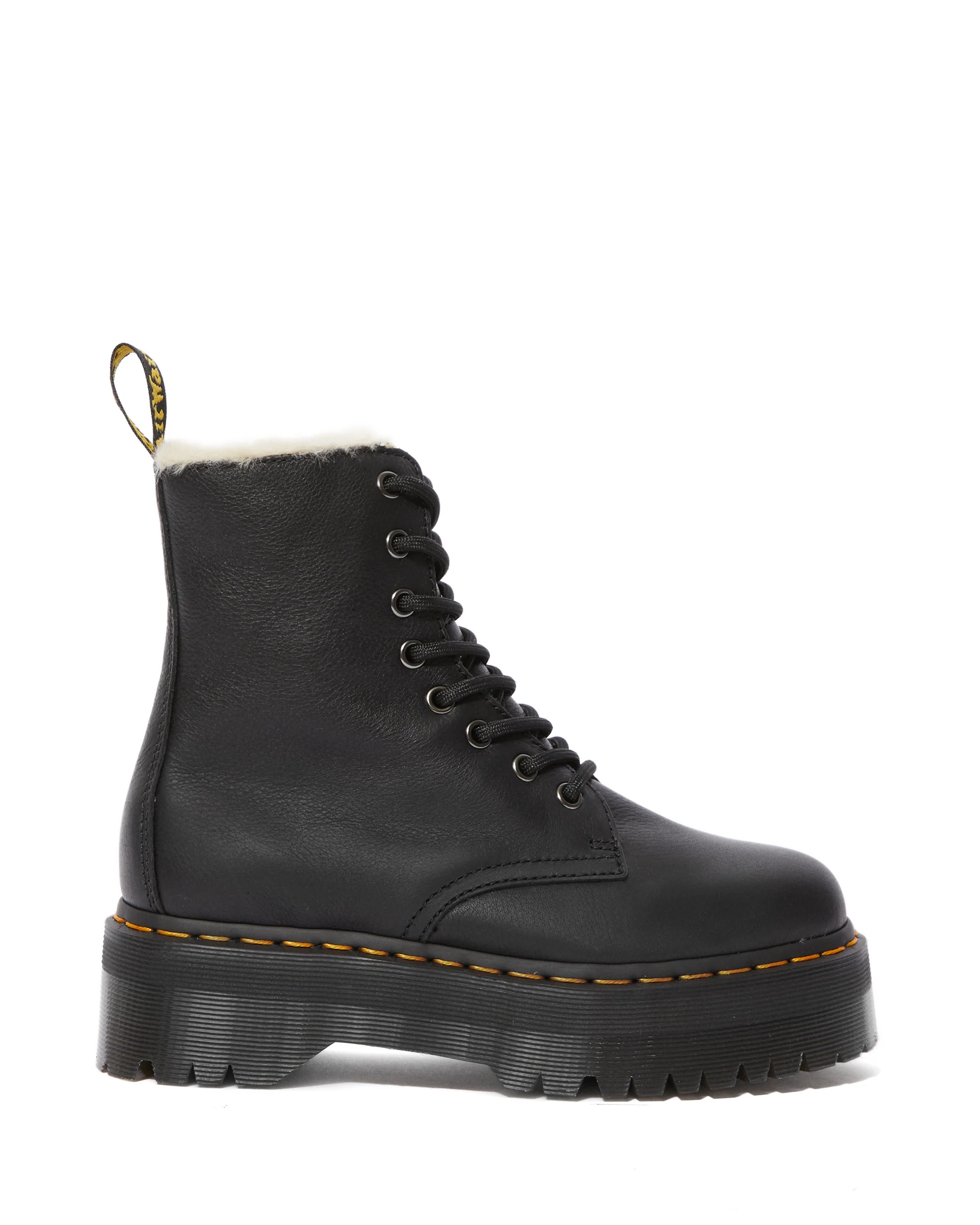 Jadon Fur Lined Black Pisa Platform Boots - Image 5