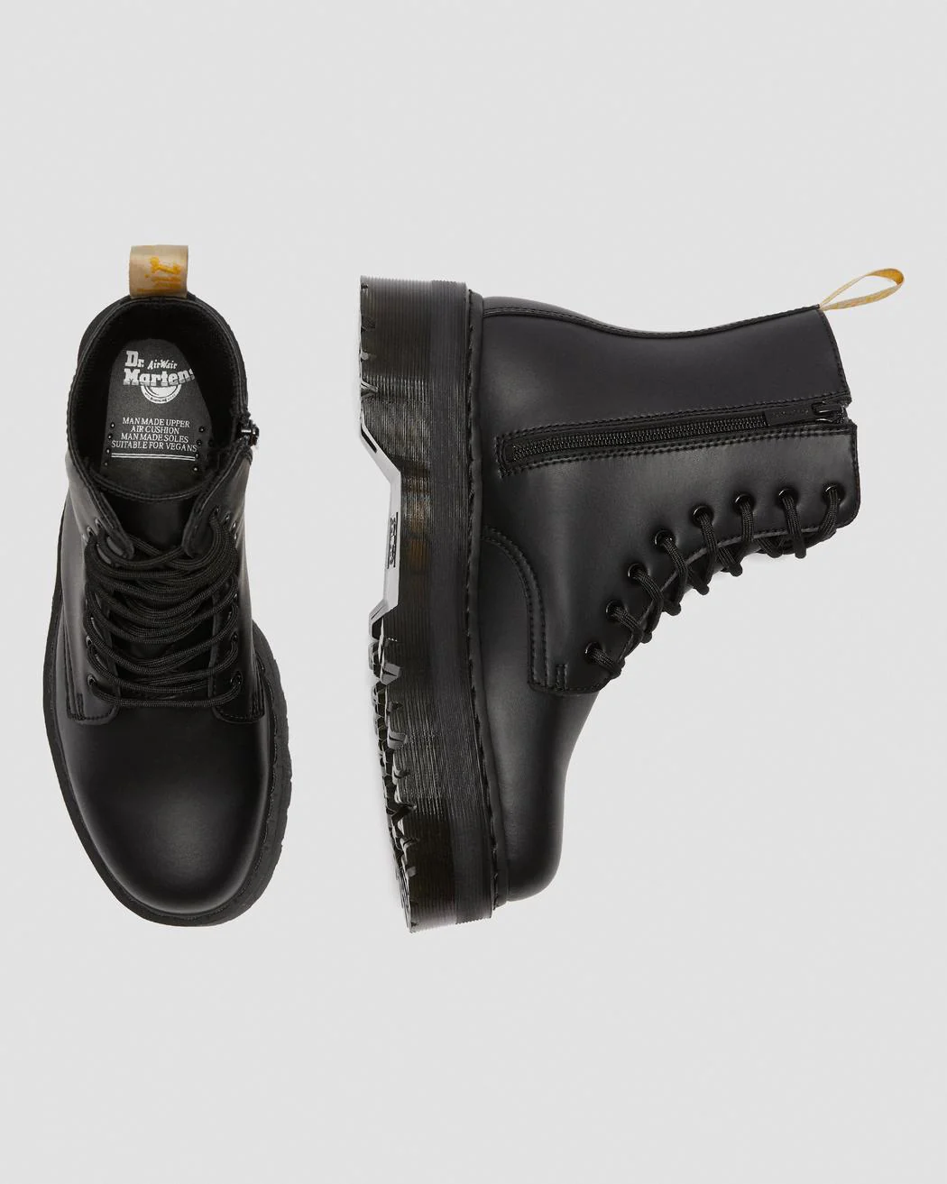 V Jadon Ii Mono Black Felix Rub Off Platform Boot - Image 6
