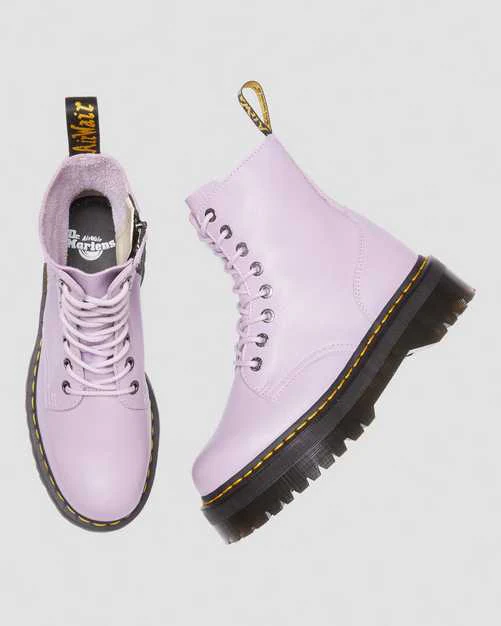 Jadon Iii Pisa Lilac Leather Platform Boots - Image 3