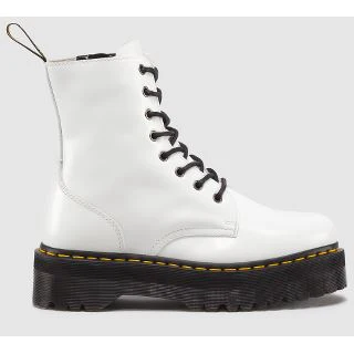 Dr. Martens Jadon White Polished Smooth Platform Boot - Image 4