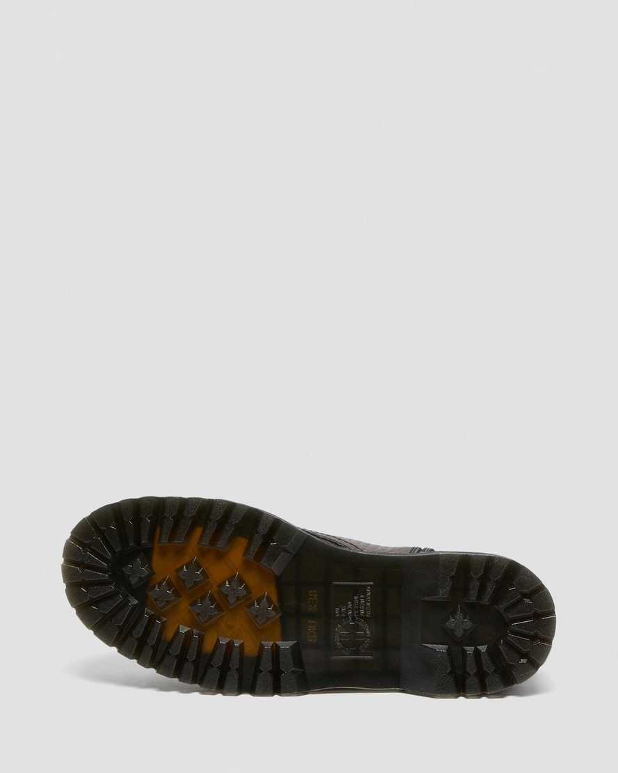Jadon Gunmetal Stud Embossed Leather Platform Boots - Image 8