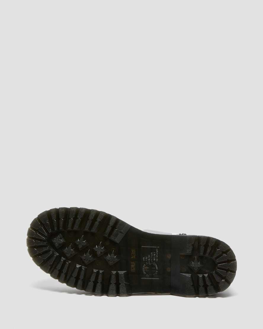 Jadon White Polka Dot Smooth Leather Platform Boots - Image 3