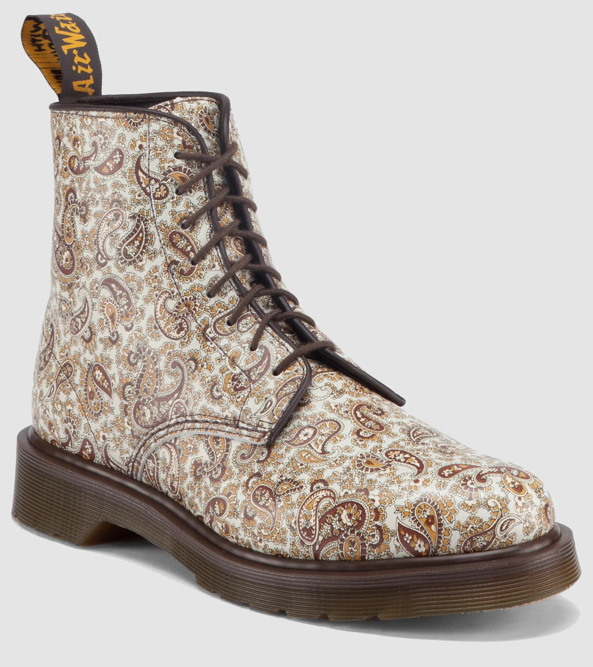 Jeffrey Beige+Brown Paisley Boot