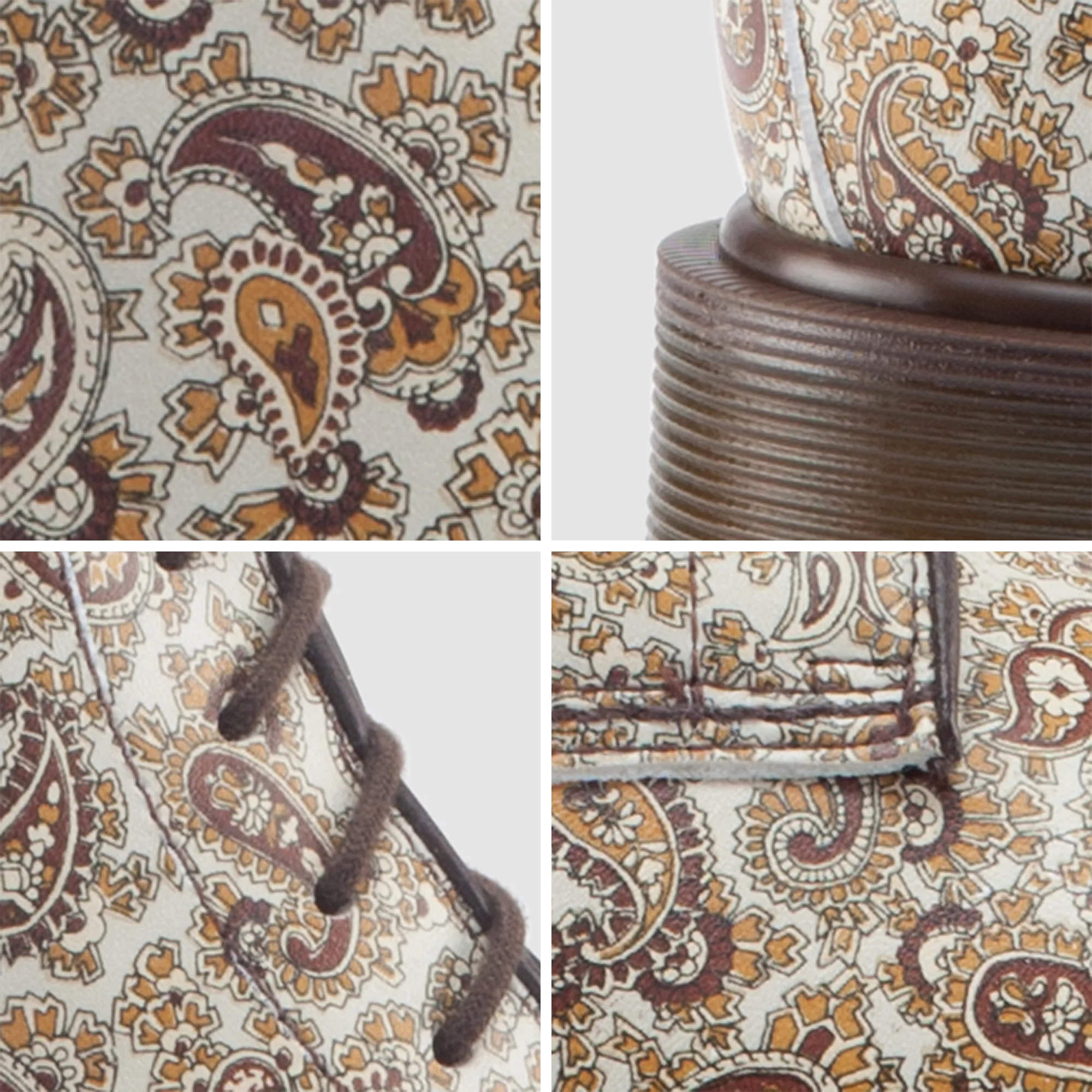 Jeffrey Beige+Brown Paisley Boot - Image 3