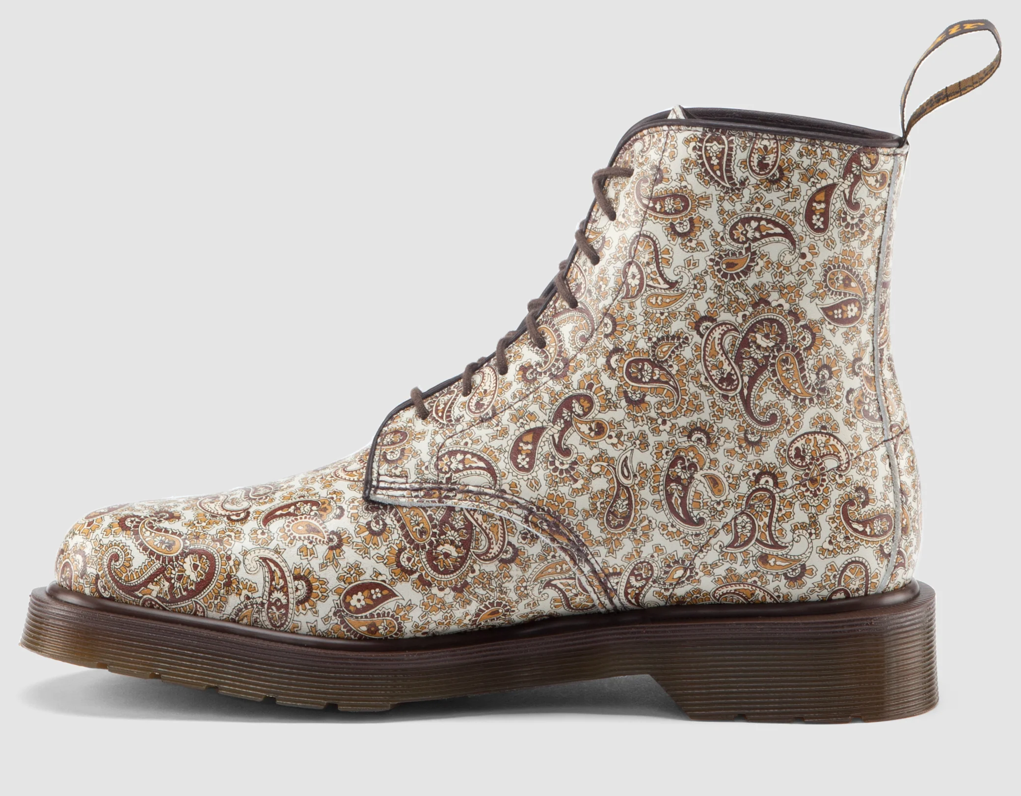 Jeffrey Beige+Brown Paisley Boot - Image 5