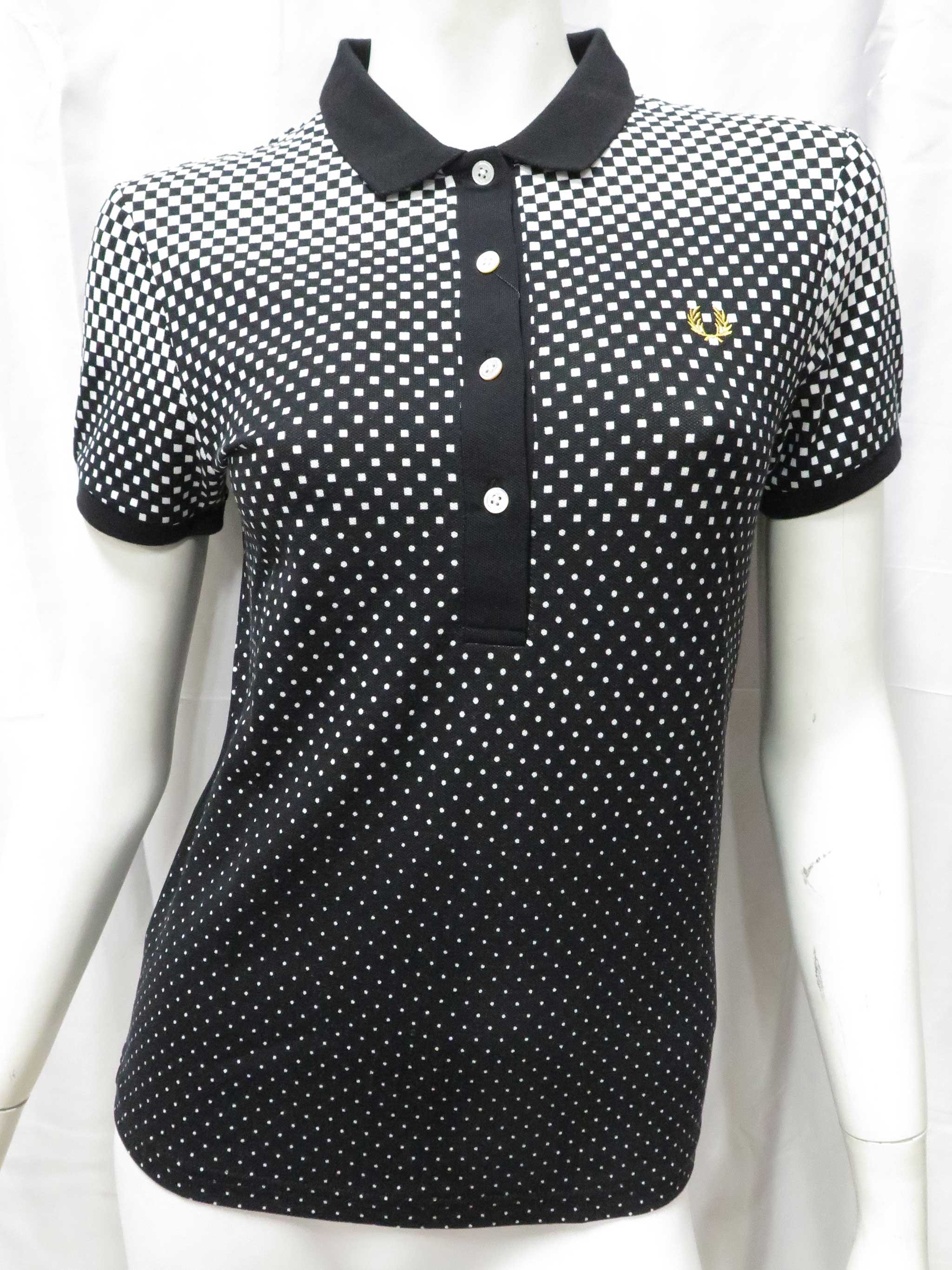 Ladies Black Optical Ombre Print Shirt