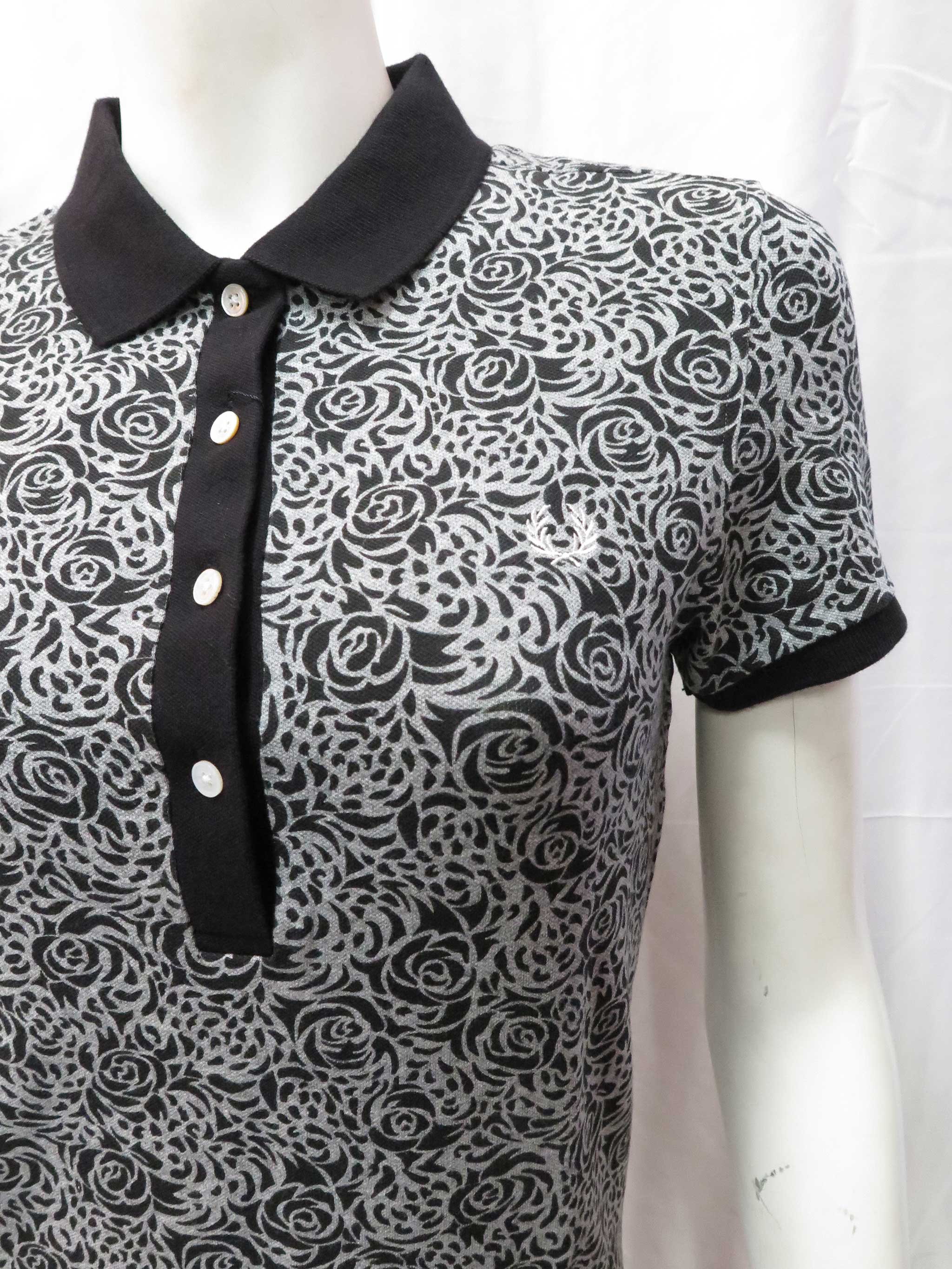 Ladies Rose Print Shirt (Vintage Steel Marble)