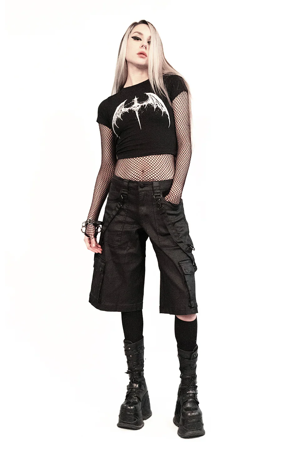 Lip Service Dagger Bat Baby Tee - Image 2