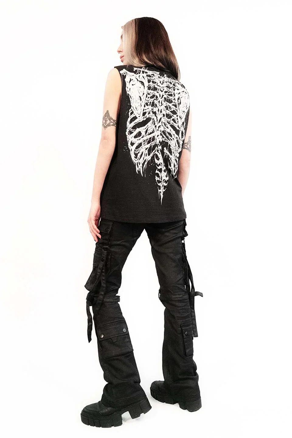 Lip Service Dead Inside Rib Cage Sleeveless T-shirt - Image 4