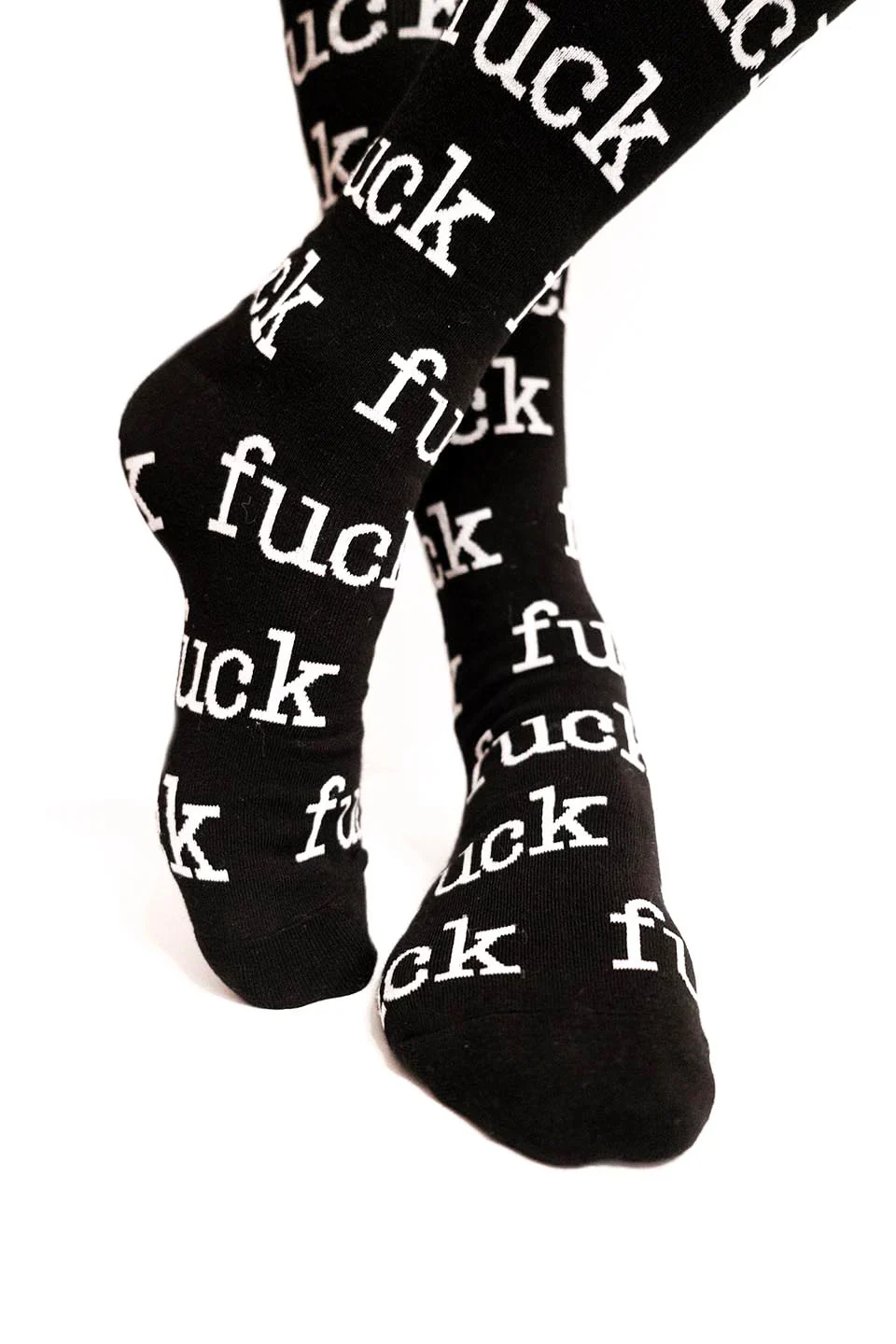 Lip Service Thigh High "Fuck" Socks - Image 3