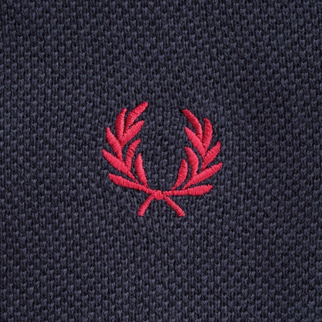 Long Sleeve Tipped Lslv Knitted Shirt (Dark Carbon/Red) - Image 3