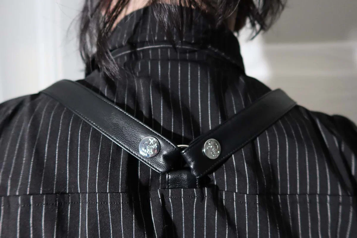 Lip Service Men's Pinstripe Short Sleeve Gangsta Pranksta Shirt - The Fixer - Image 5