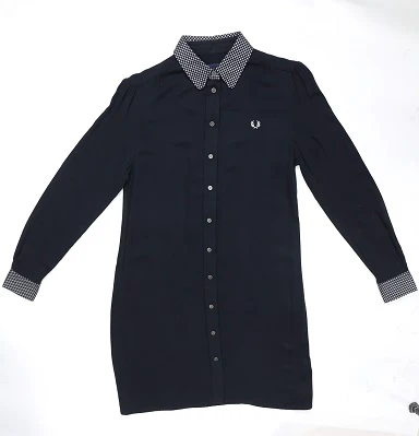 Fred Perry Metallic Collar Shirt Dress - Image 2