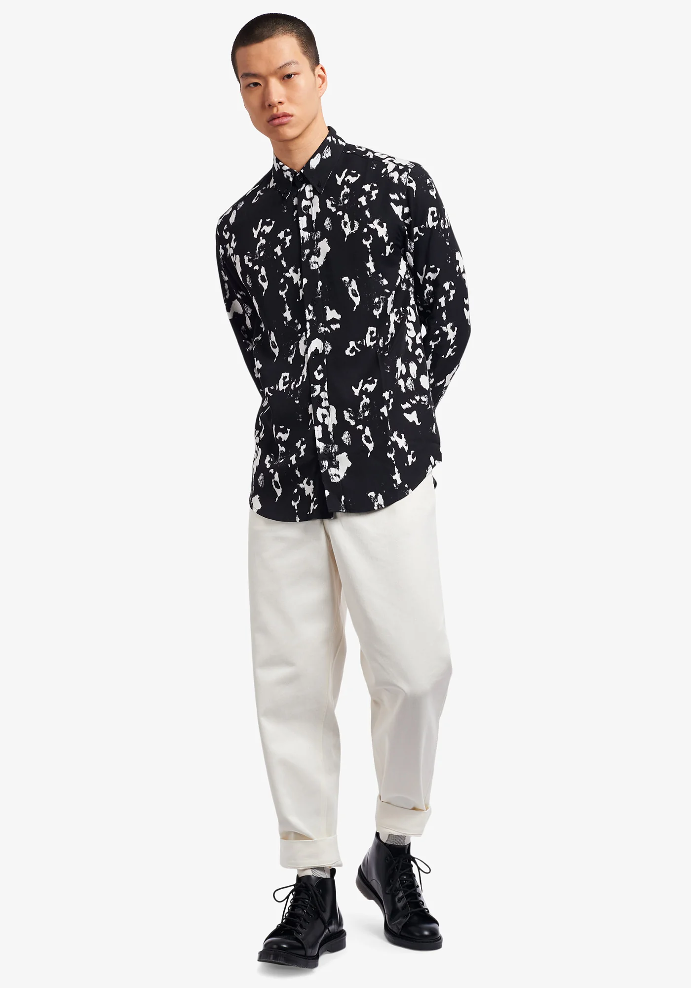 Monochrome Abstract Shirt - Image 4