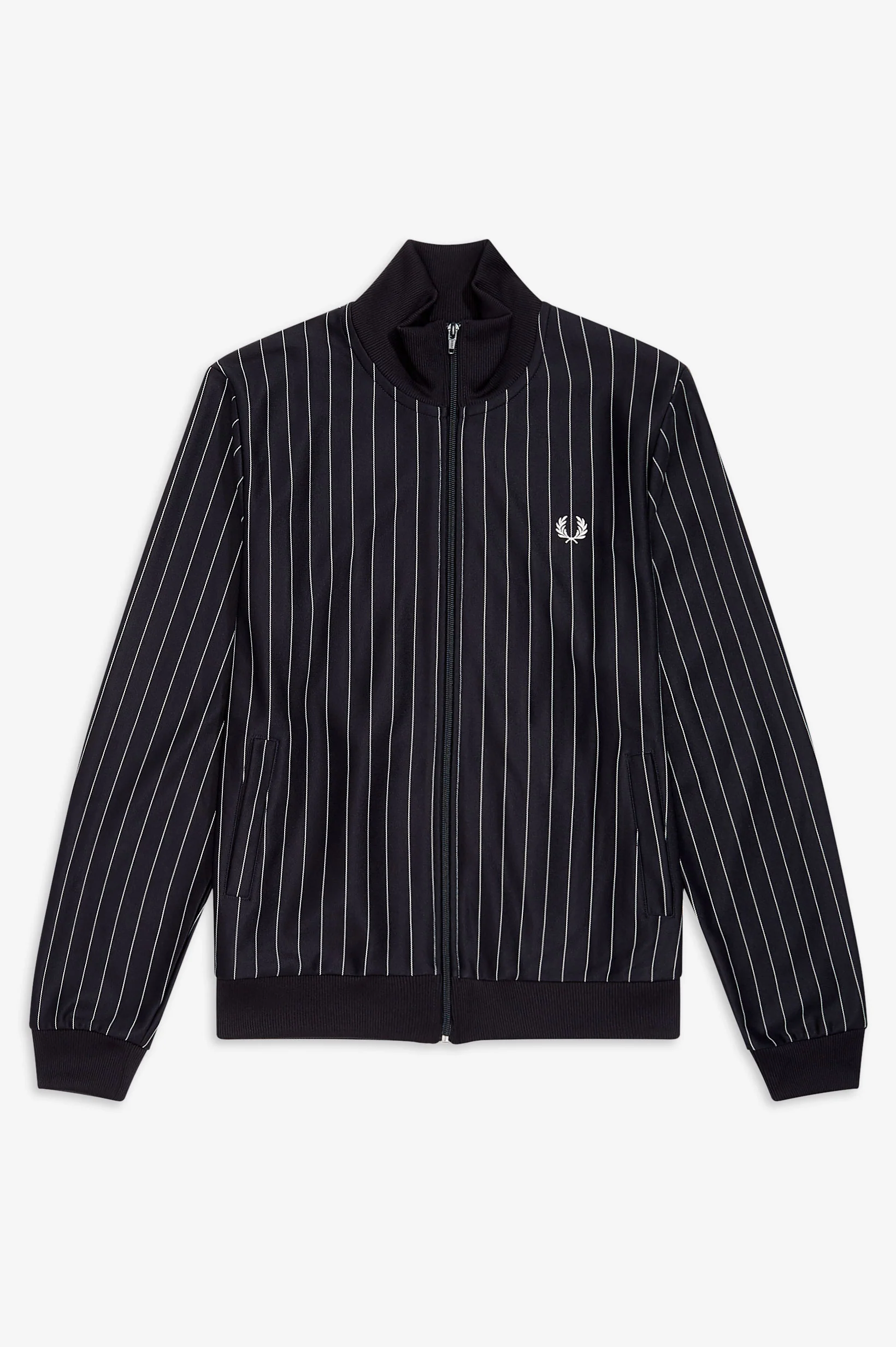 Navy/White Pinstripe Track Jacket - Image 2