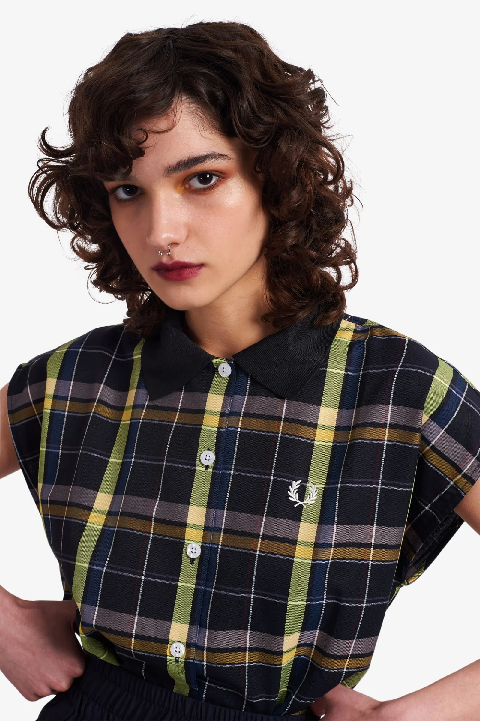 Fred Perry Womans Woven Check Shirt
