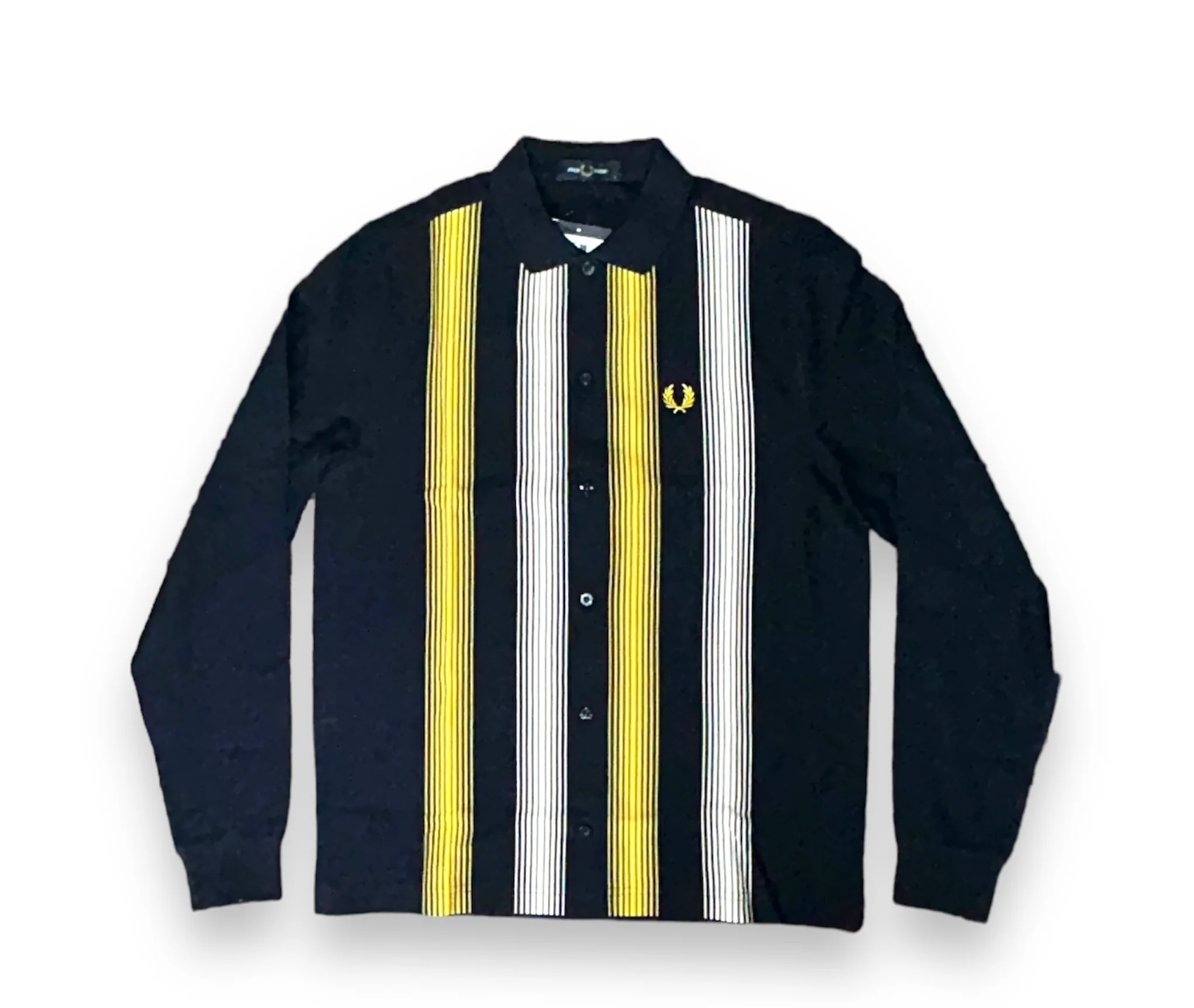 Ombre Striped Ls Polo Shirt