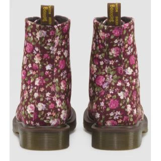 Page Cherry Red Rose Canvas Boots - Image 2