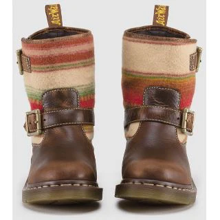 Pendleton Tan + Beige Biker Boots - Image 2