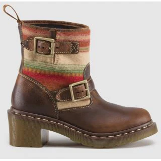 Pendleton Tan + Beige Biker Boots - Image 4