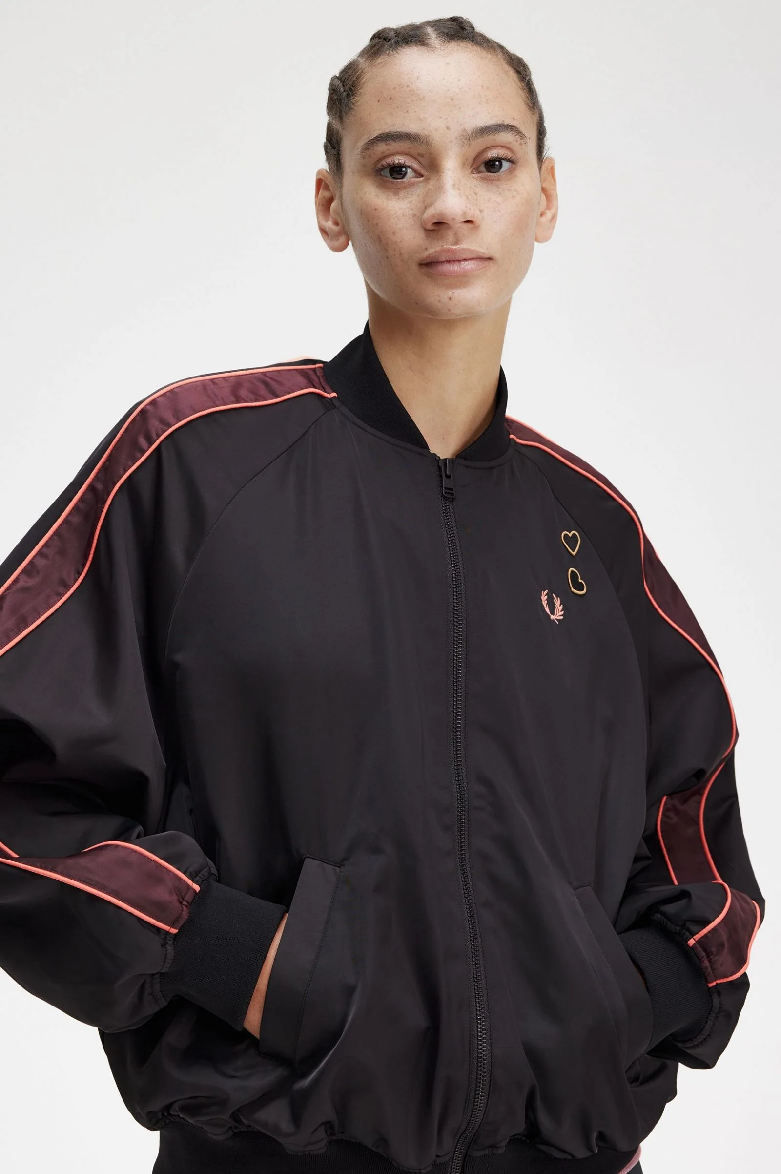Amy Winehouse Black Printed Lining Bomber Jacket