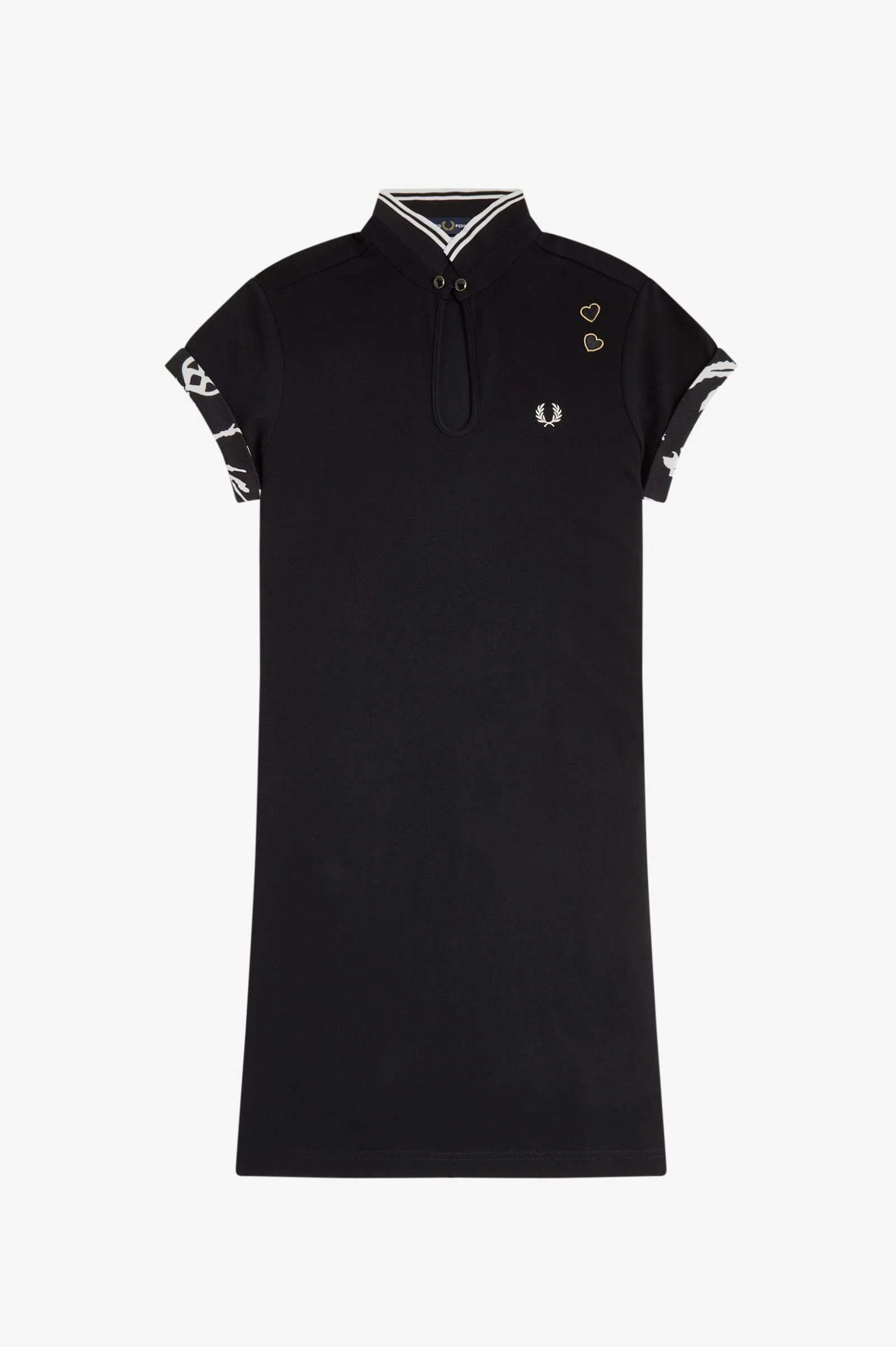 Printed Trim Pique Dress - Image 2