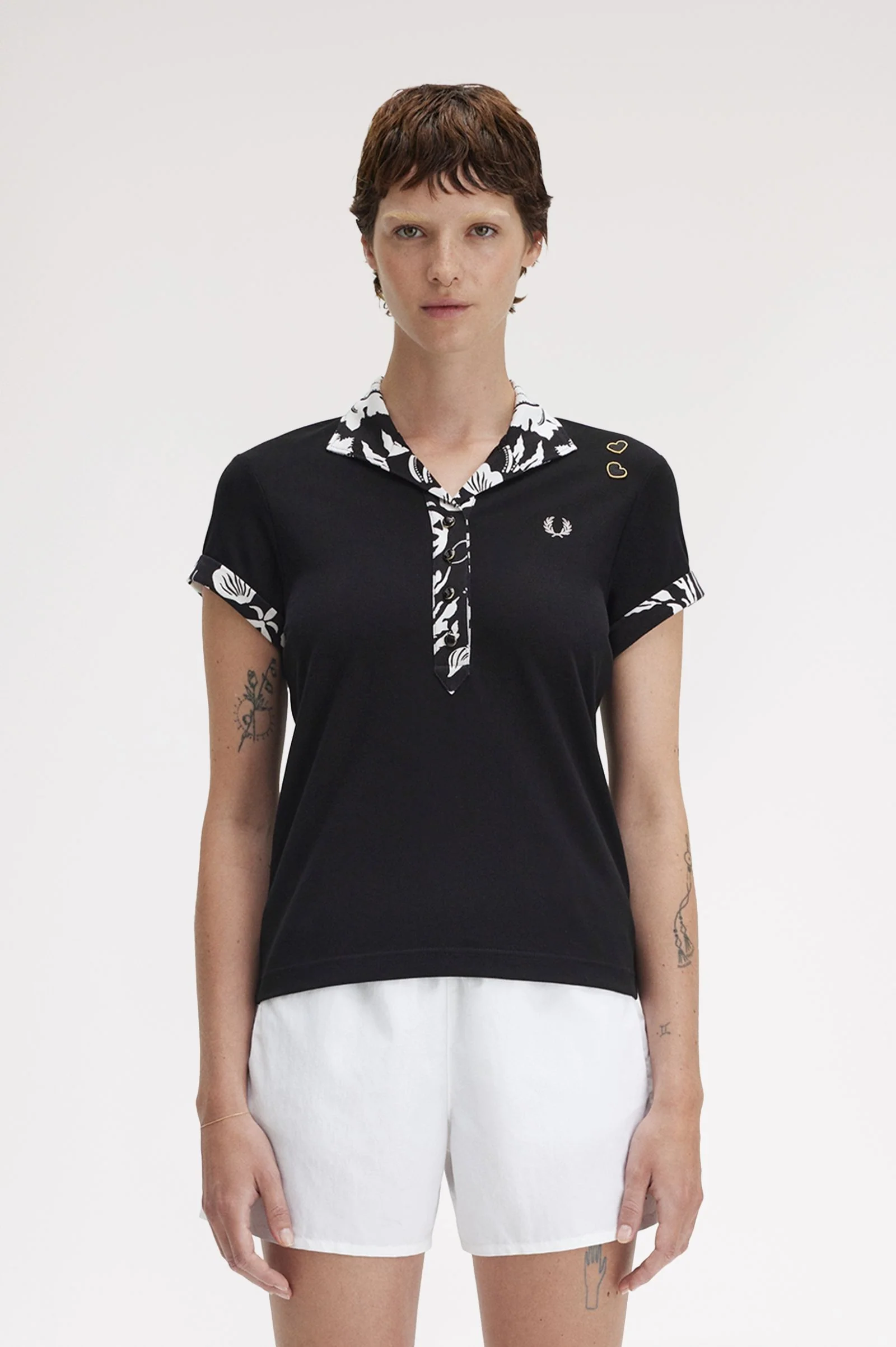 Printed Trim Polo Shirt