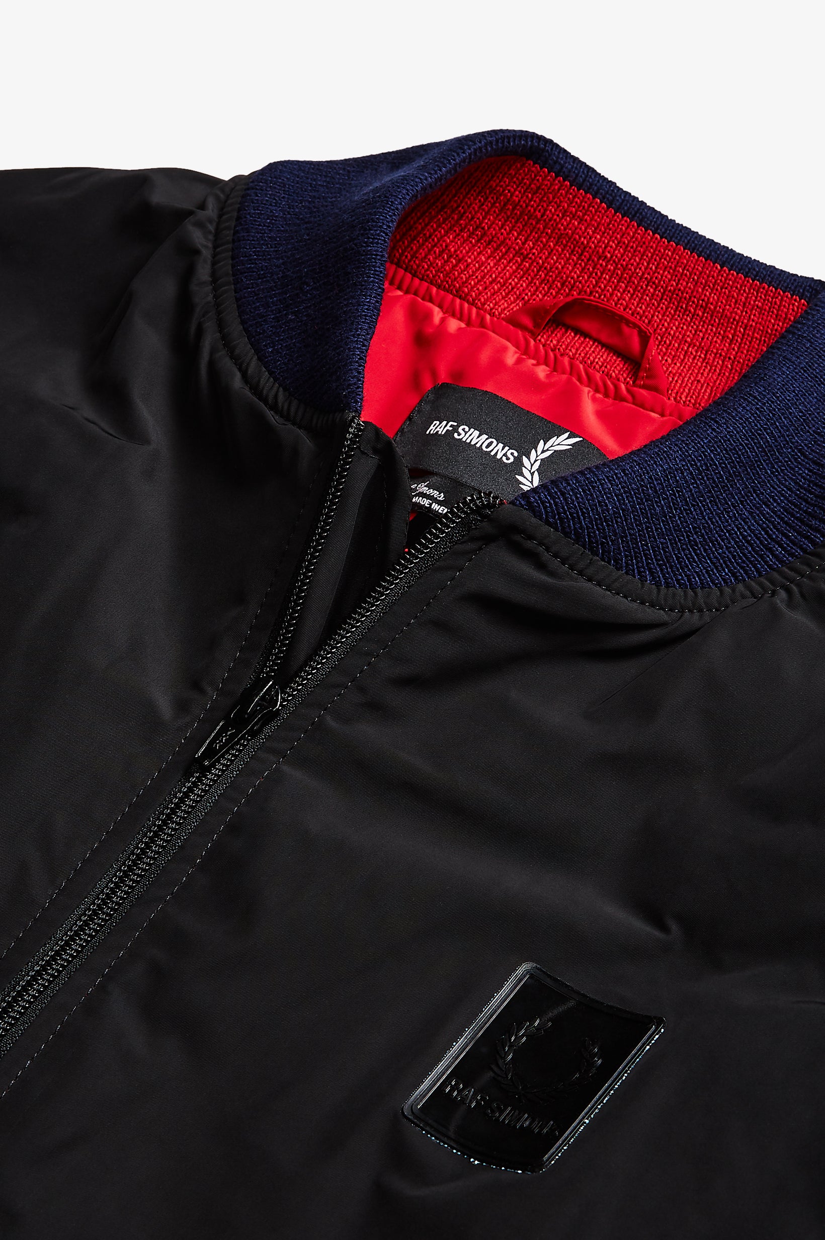 Raf Simons Black Wadded Bomber Jacket - Image 3