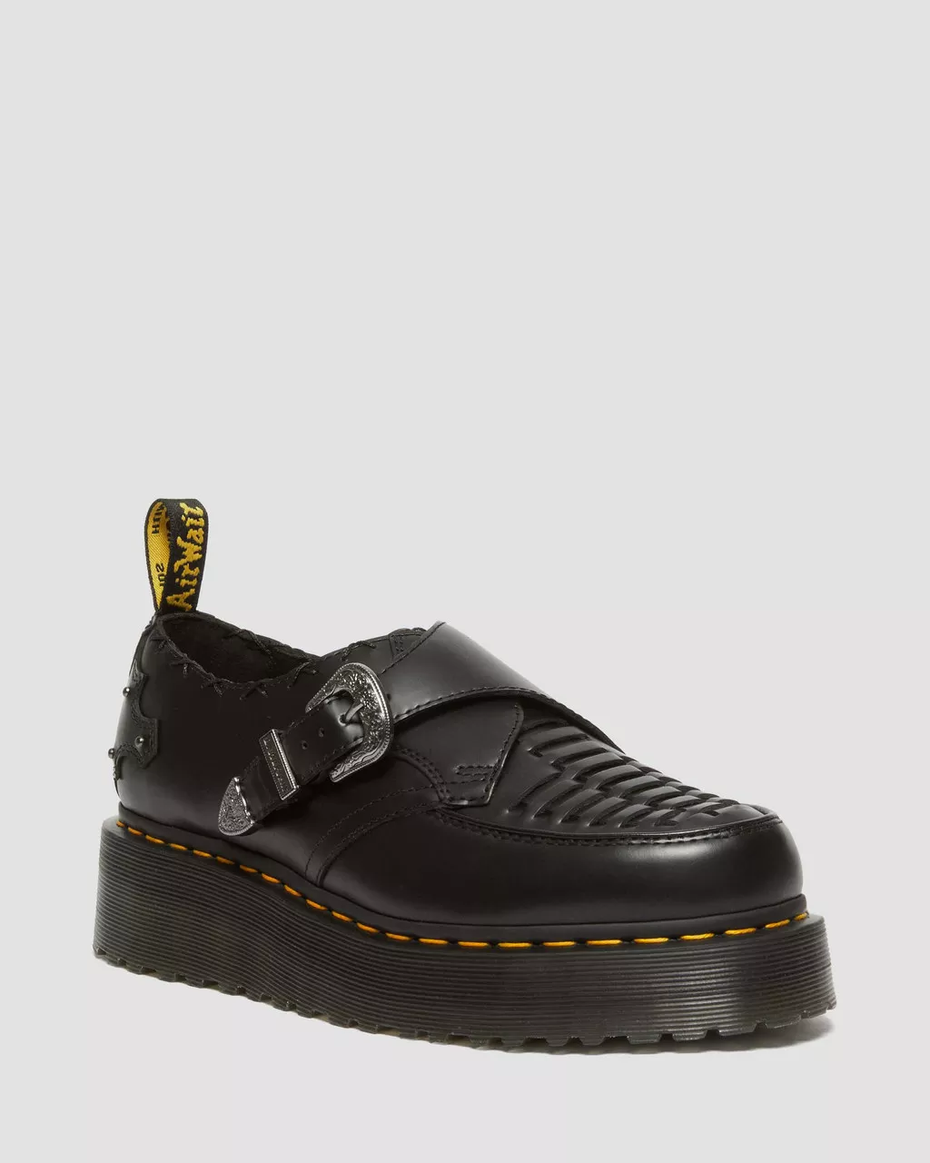 Ramsey Woven Smooth Leather Platform Creepers - Image 2