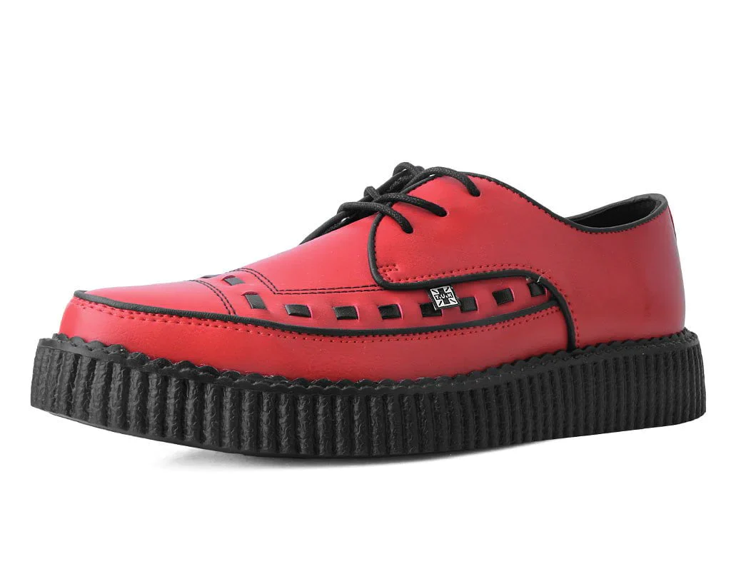 T.U.K. Red Lace Up Creeper - Image 2