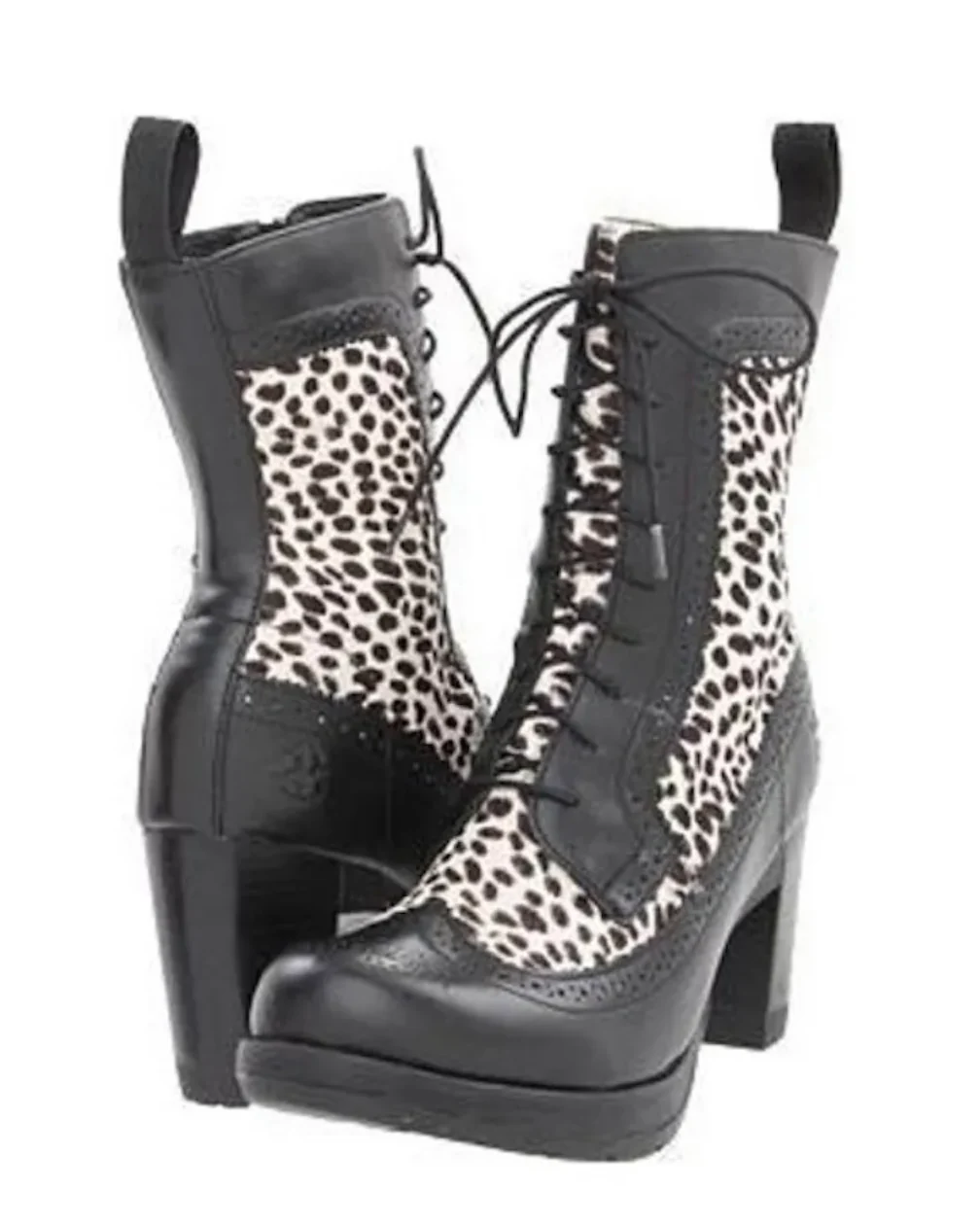 Regina Black+White Topos Alsina+Italian Hair On Heeled Boot - Image 3