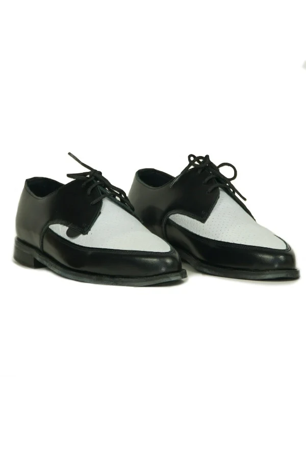 Underground Blk/White Perforated Leather Simpsons - Image 2