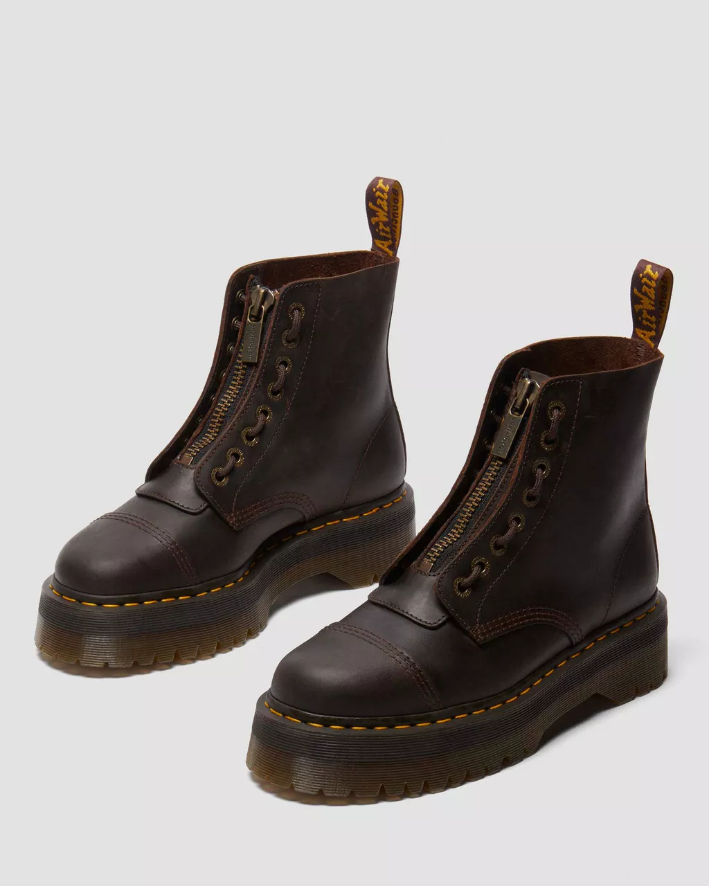 Sinclair Crazy Horse Leather Platform Boots - Image 3