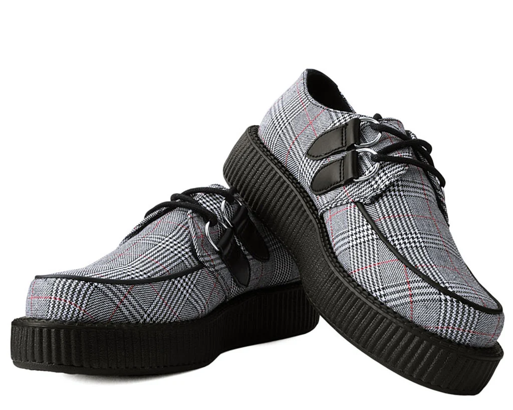 T.U.K B/W/R Plaid Viva Low Creeper - Image 8