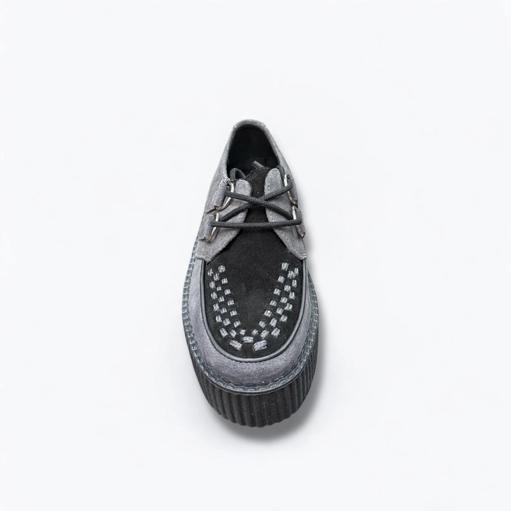 T.U.K Black And Gray Suede Viva Mondo - Image 2