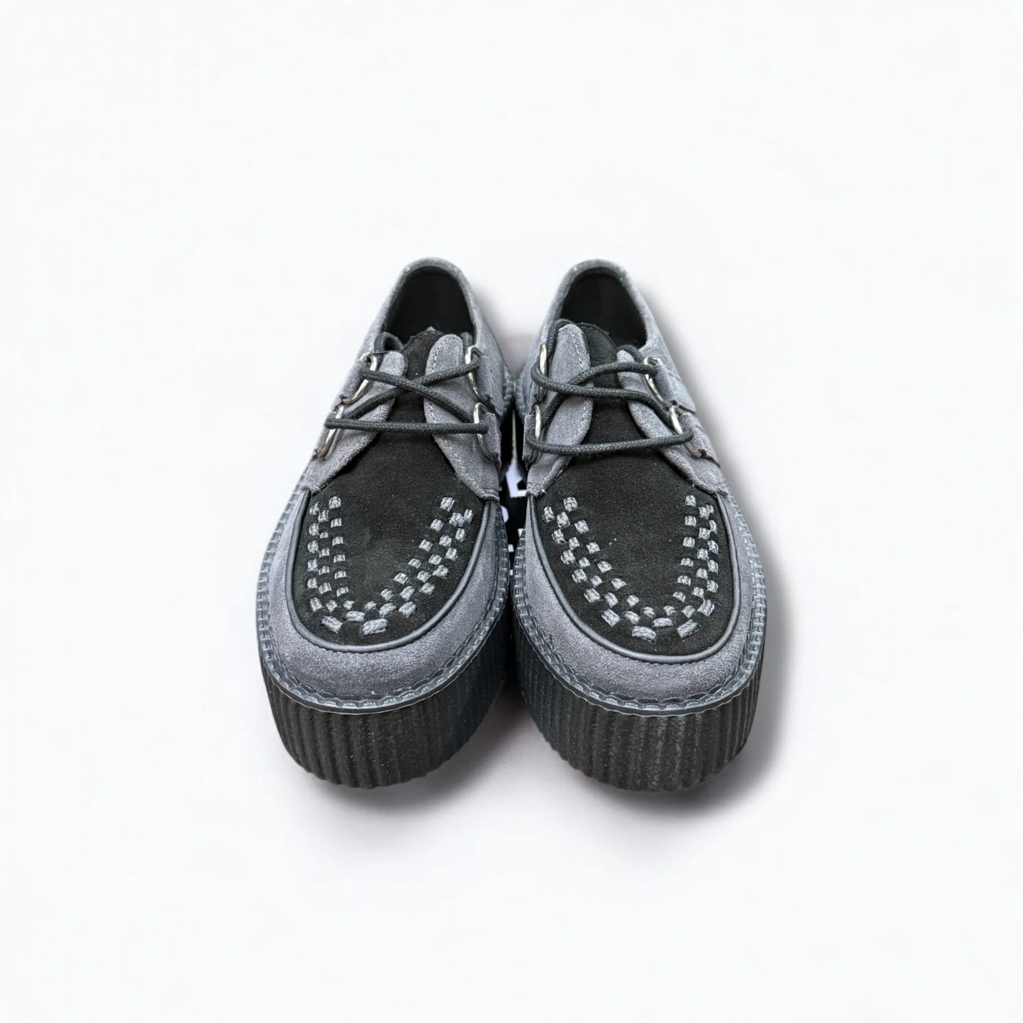 T.U.K Black And Gray Suede Viva Mondo - Image 3