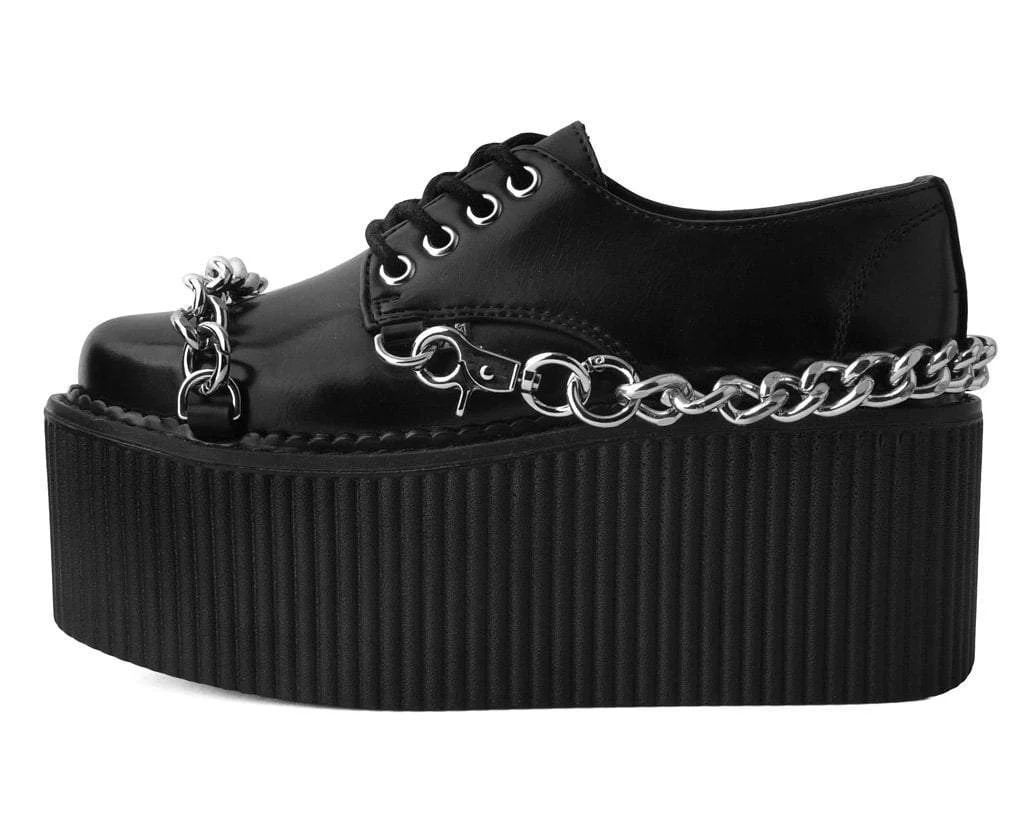 T.U.K Black Brush Off Pu Classic Chain Stratocreeper - Image 4