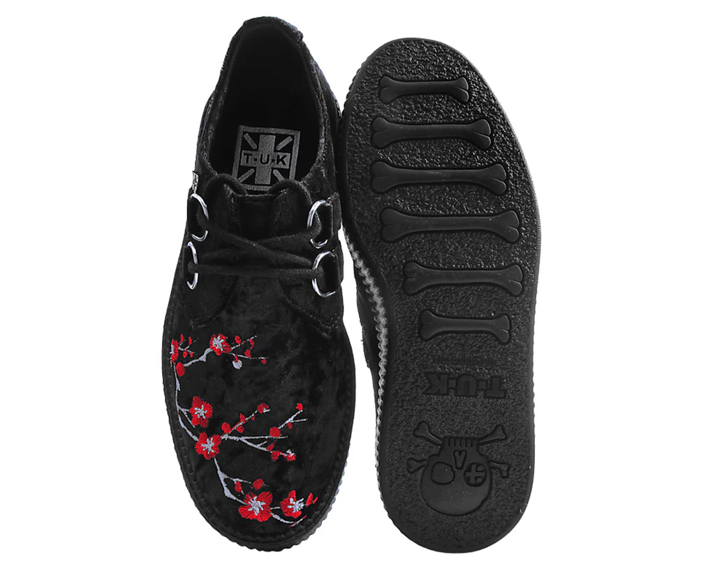 T.U.K Black Crushed Red Blossom Viva Mondo - Image 4