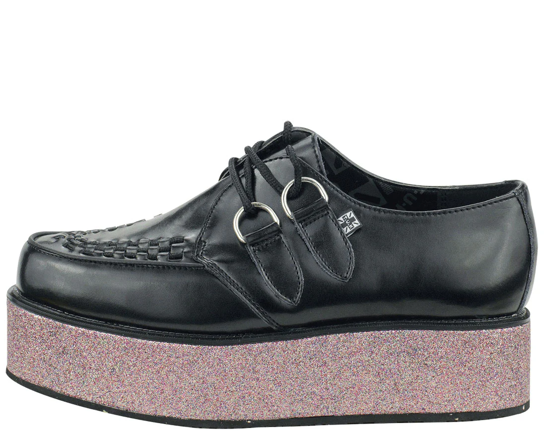 T.U.K Black Glitter Sole Viva Mondo Creeper - Image 5