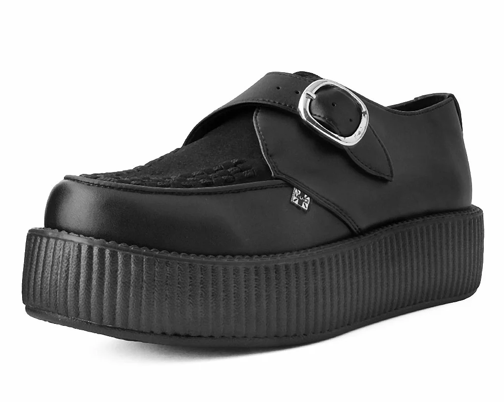 T.U.K Black Mix Monk Buckle Viva Mondo Creeper