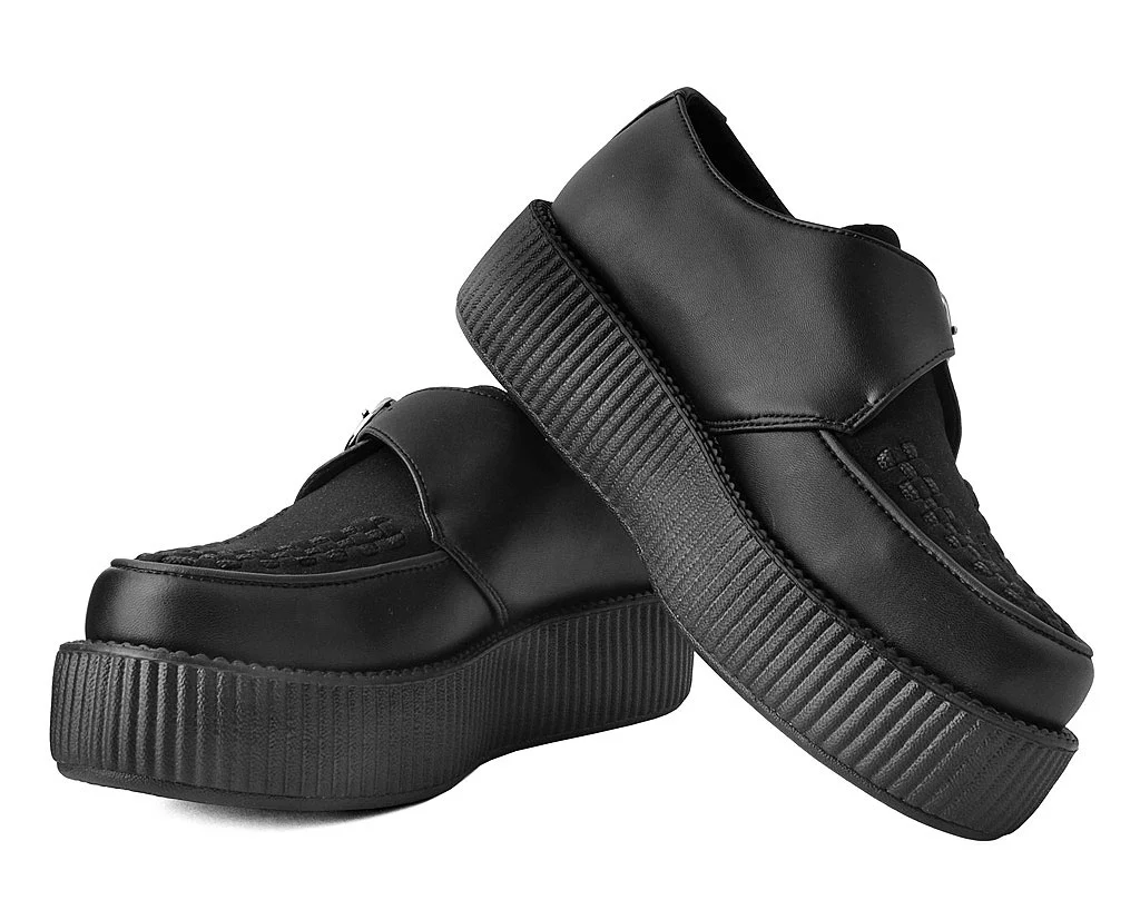 T.U.K Black Mix Monk Buckle Viva Mondo Creeper - Image 2