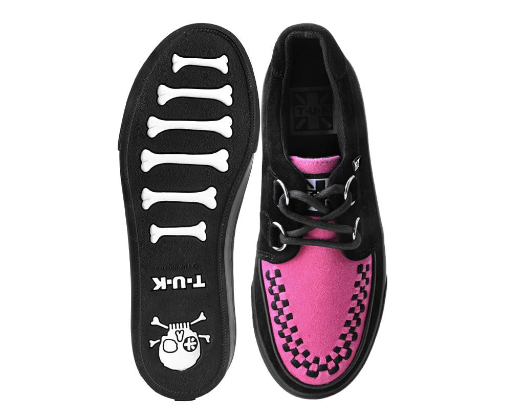 T.U.K Black & Neon Pink Sneaker - Image 2